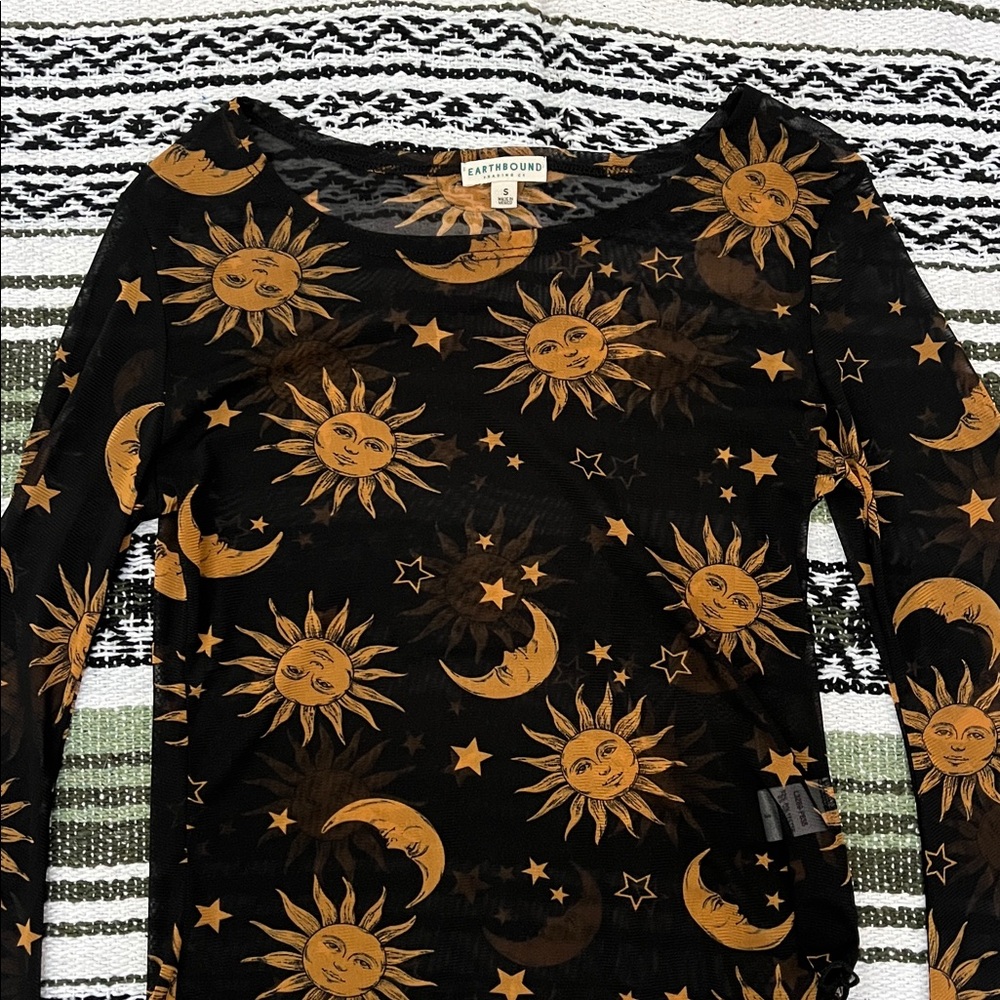 Earthbound Trading Co. celestial mesh top - Picture 3 of 3